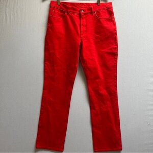 Escada Sport Linda Slim Tulip Rouge Red Jeans Pants US 12